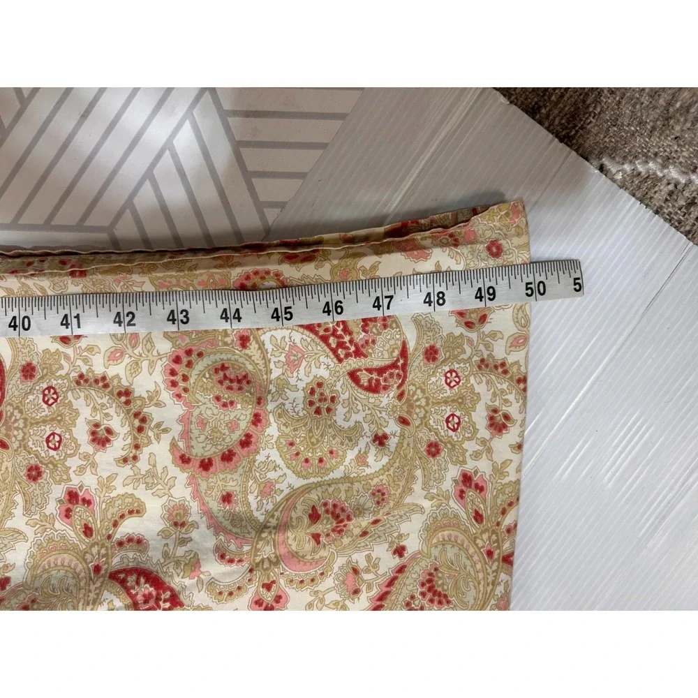 Pottery Barn Rare Paisley 2 Pillowcases Flat Sheet 100X80 Queen Full Fall